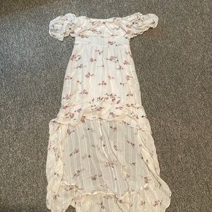Off the shoulder dress, never worn, high-low dress